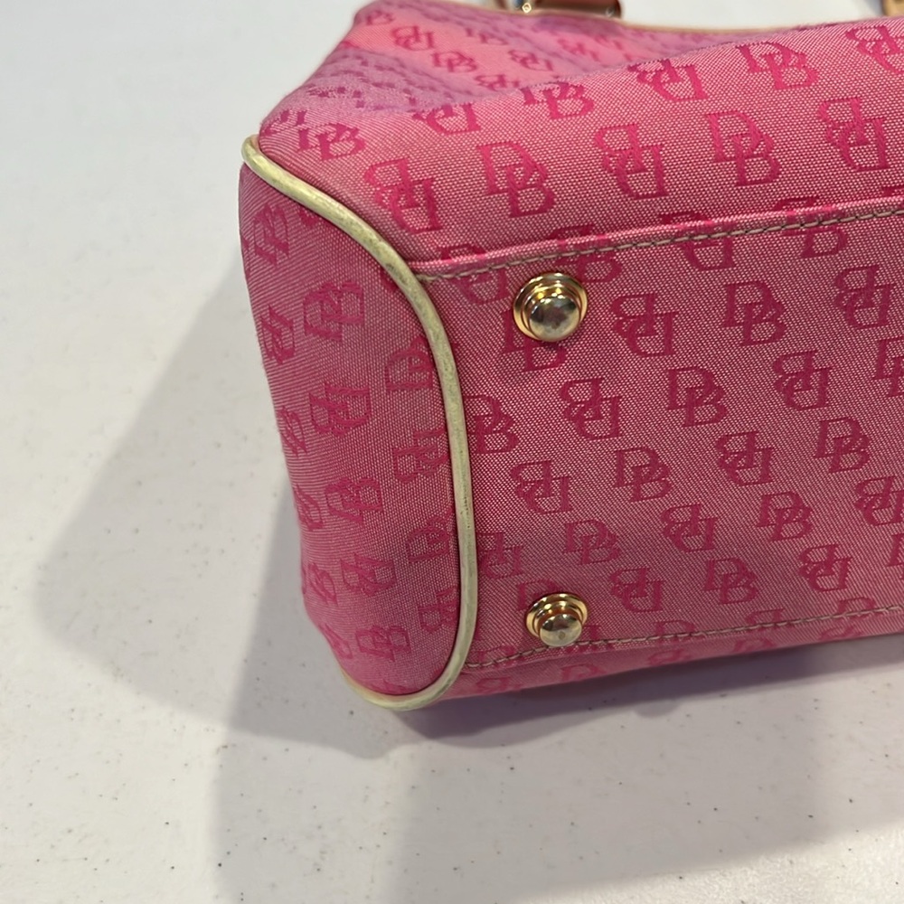 #15. Vintage Dooney & Bourke Pink and Tan bag - Picture 9 of 15